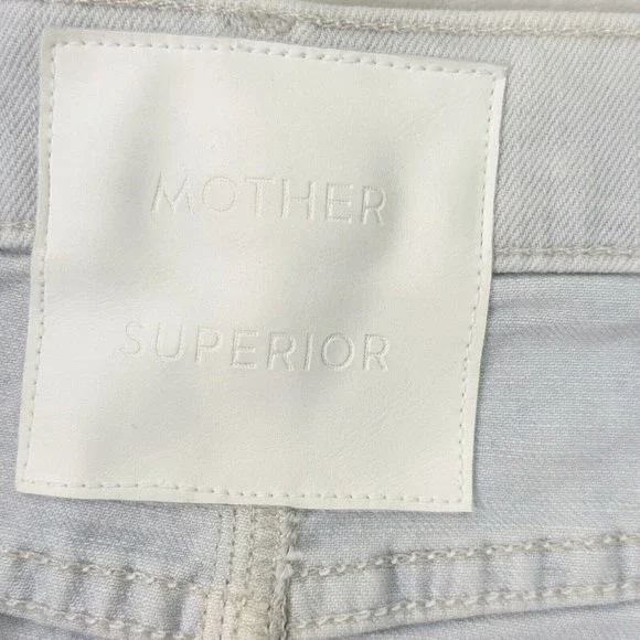 Mother Superior Women's Distressed Denim Mini Skirt Vagabond Fray Size 30 - Picture 5 of 11